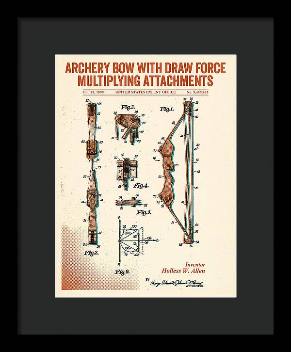 Compound Archery Bow Retro Patent Us3486495a