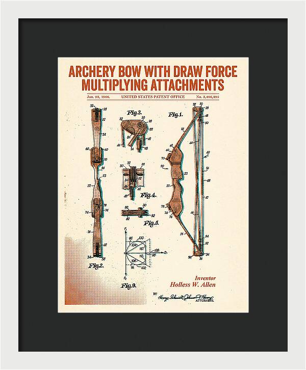 Compound Archery Bow Retro Patent Us3486495a
