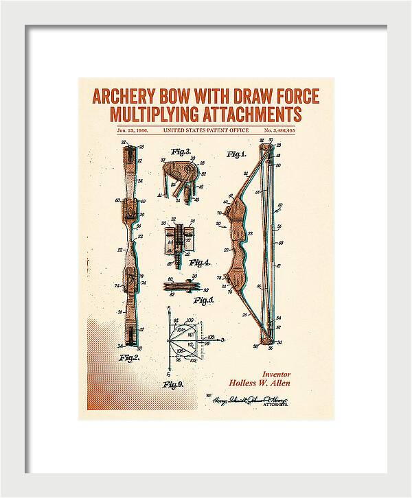 Compound Archery Bow Retro Patent Us3486495a