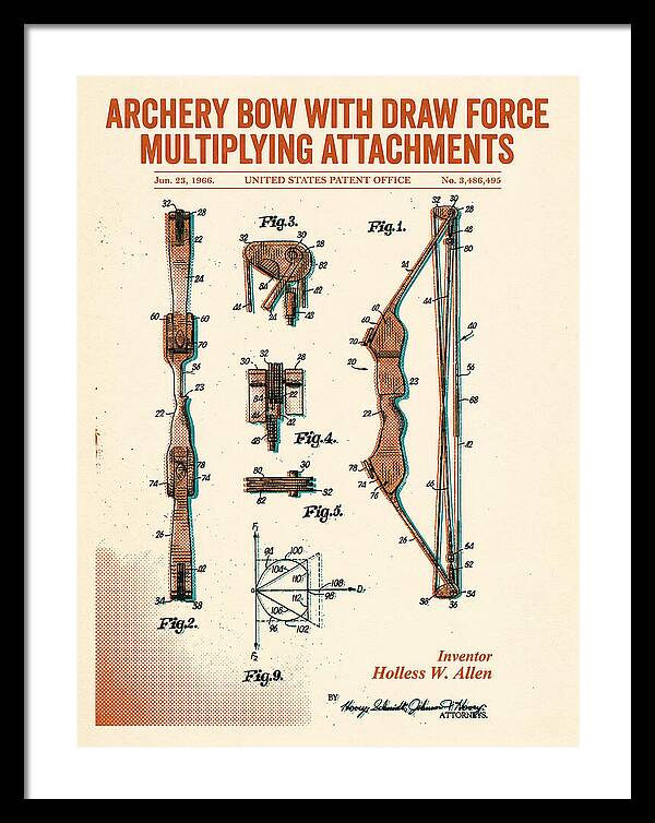 Compound Archery Bow Retro Patent Us3486495a