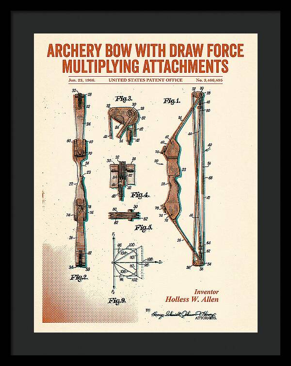 Compound Archery Bow Retro Patent Us3486495a