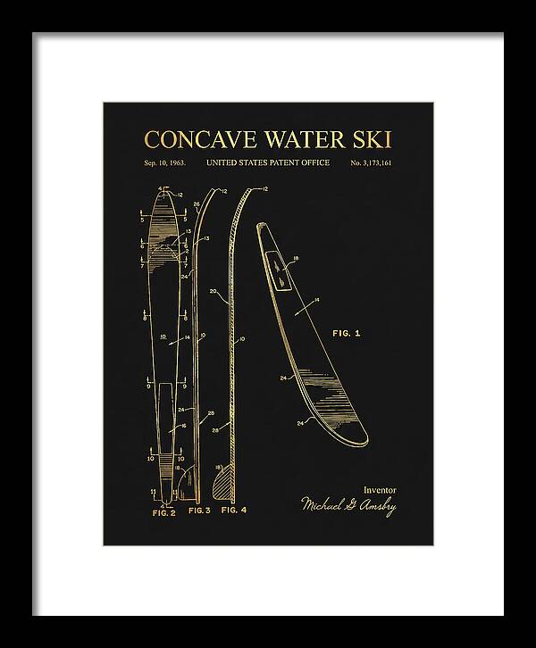 Concave Water Ski Gold Patent Us3173161a