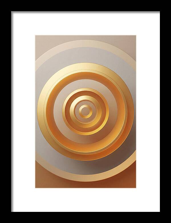 Concentric Circles In Gradient Gold