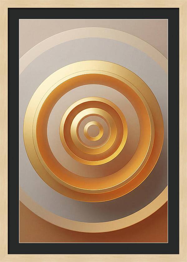 Concentric Circles In Gradient Gold