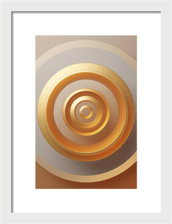 Concentric Circles In Gradient Gold