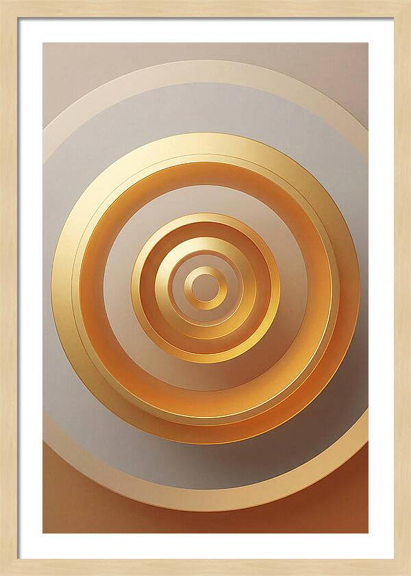 Concentric Circles In Gradient Gold