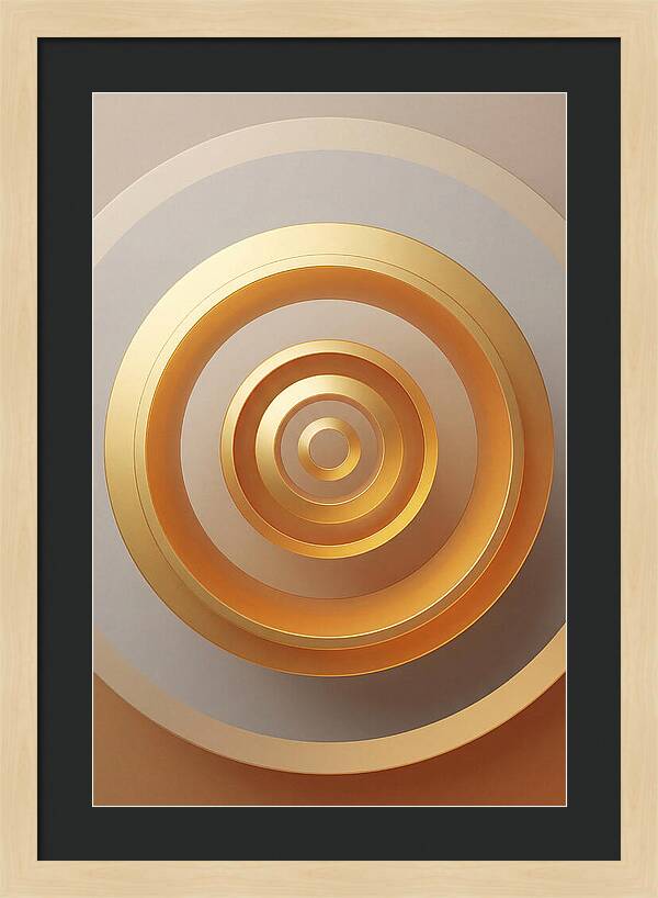 Concentric Circles In Gradient Gold