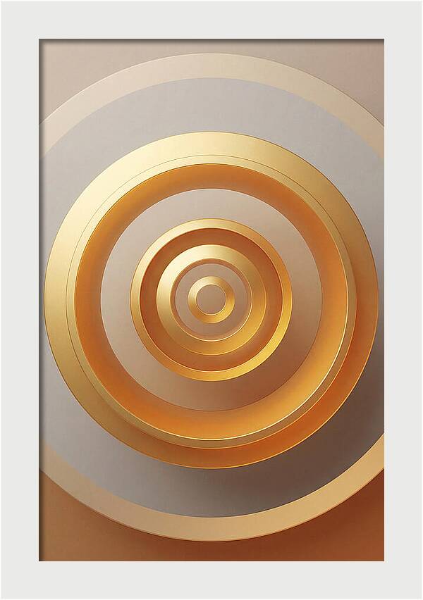 Concentric Circles In Gradient Gold