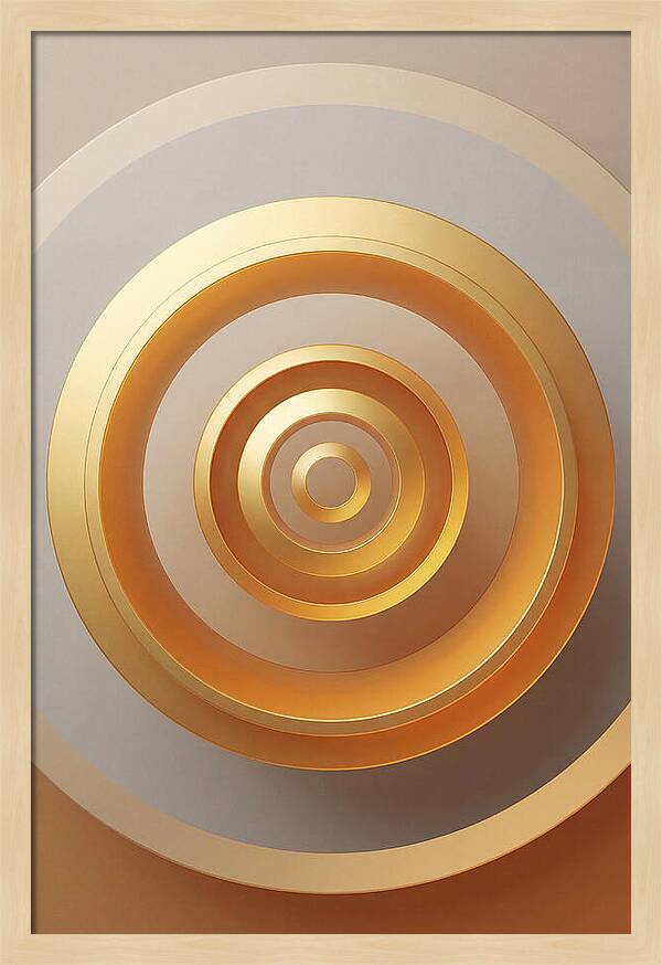Concentric Circles In Gradient Gold