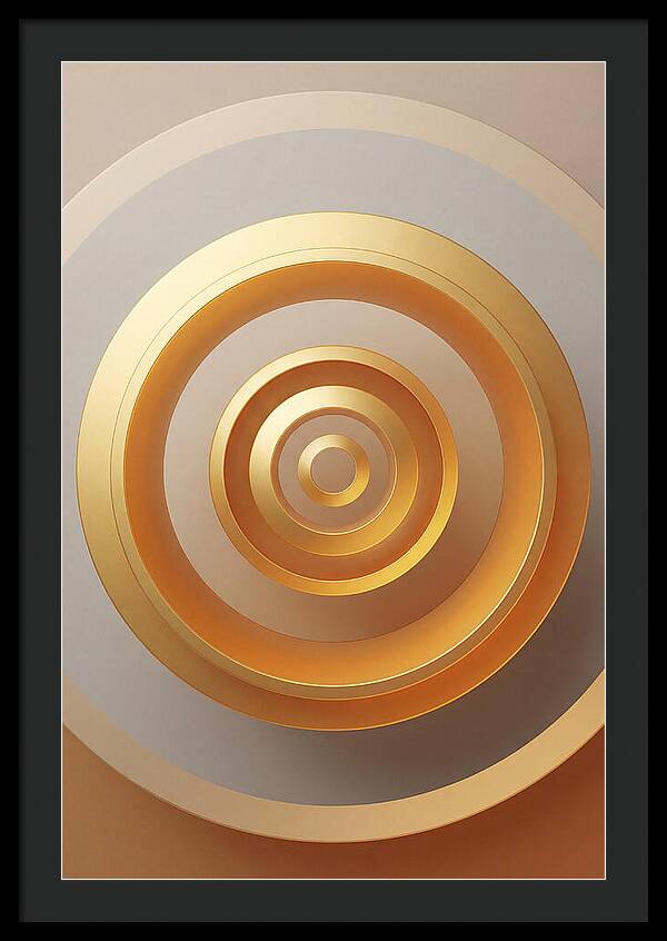 Concentric Circles In Gradient Gold