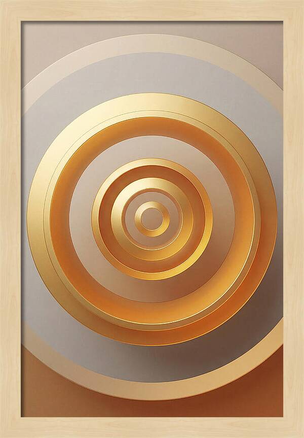 Concentric Circles In Gradient Gold