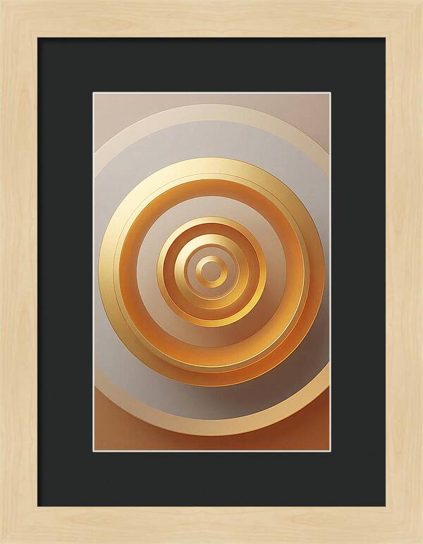 Concentric Circles In Gradient Gold