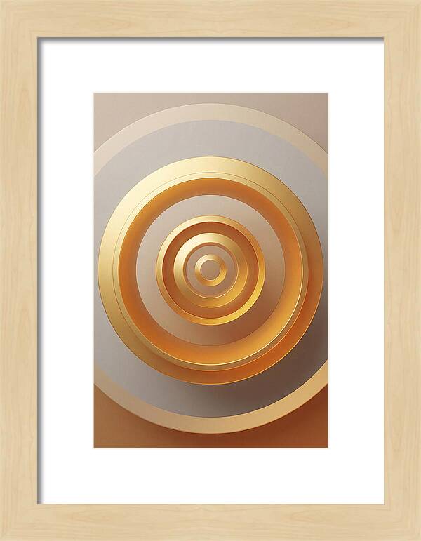 Concentric Circles In Gradient Gold