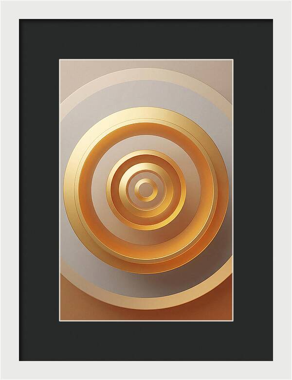 Concentric Circles In Gradient Gold
