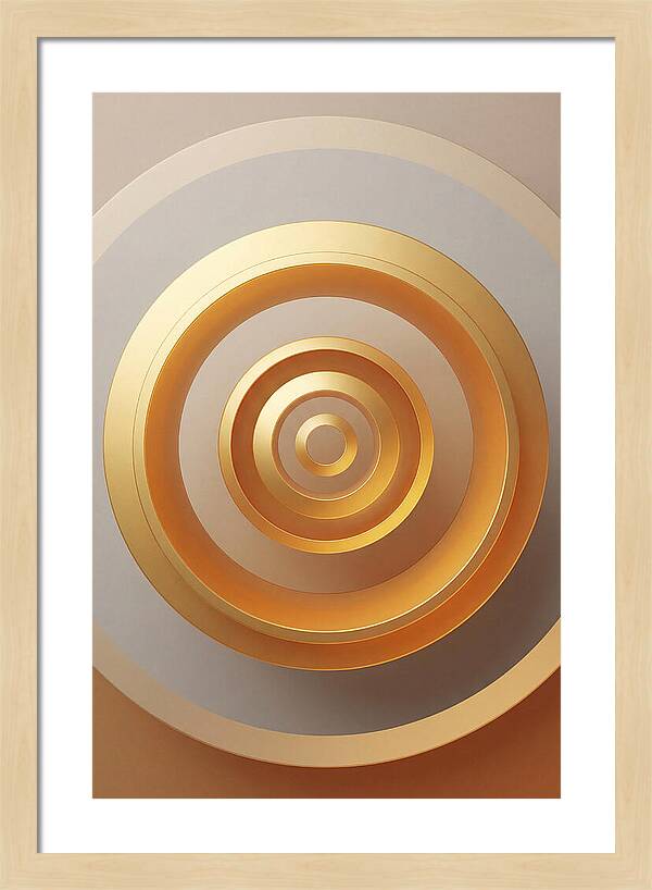 Concentric Circles In Gradient Gold