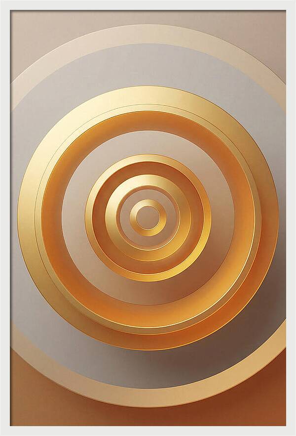 Concentric Circles In Gradient Gold