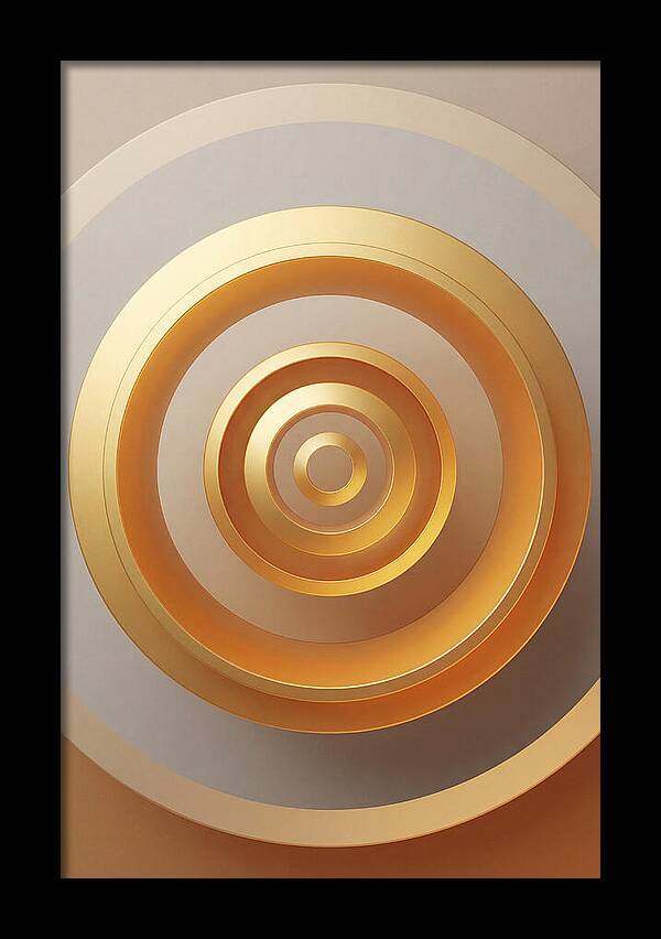 Concentric Circles In Gradient Gold