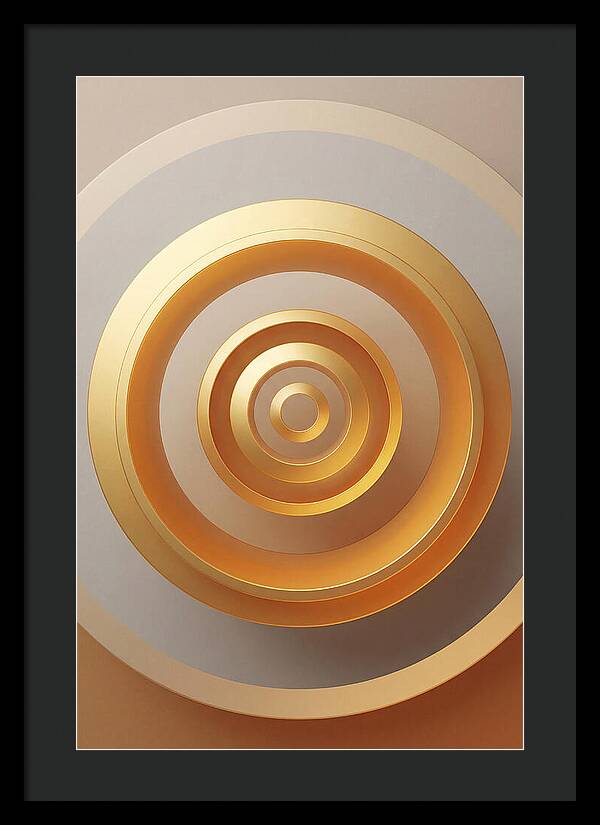 Concentric Circles In Gradient Gold