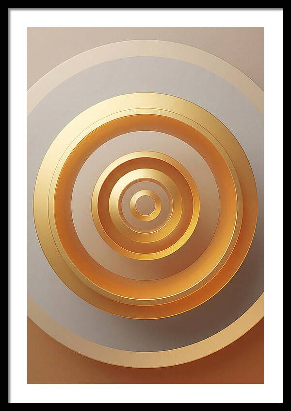 Concentric Circles In Gradient Gold