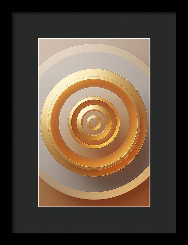 Concentric Circles In Gradient Gold