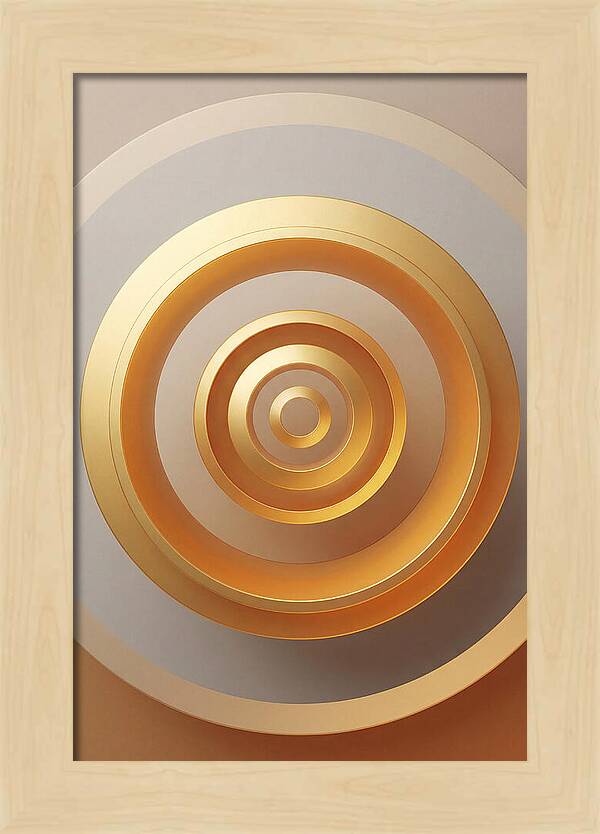 Concentric Circles In Gradient Gold