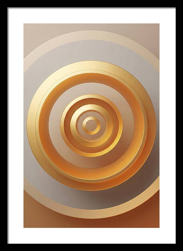 Concentric Circles In Gradient Gold