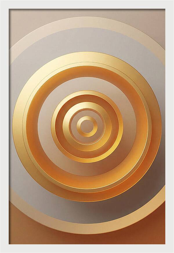 Concentric Circles In Gradient Gold