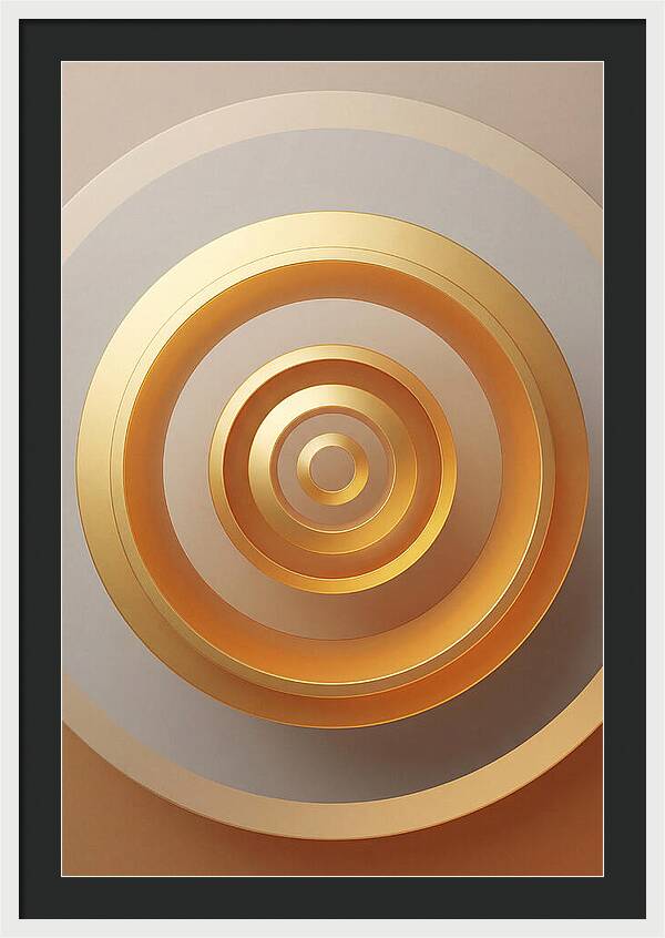 Concentric Circles In Gradient Gold