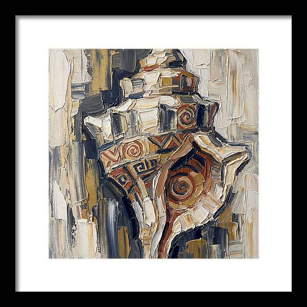 Conch Shell In Palette Knife Style