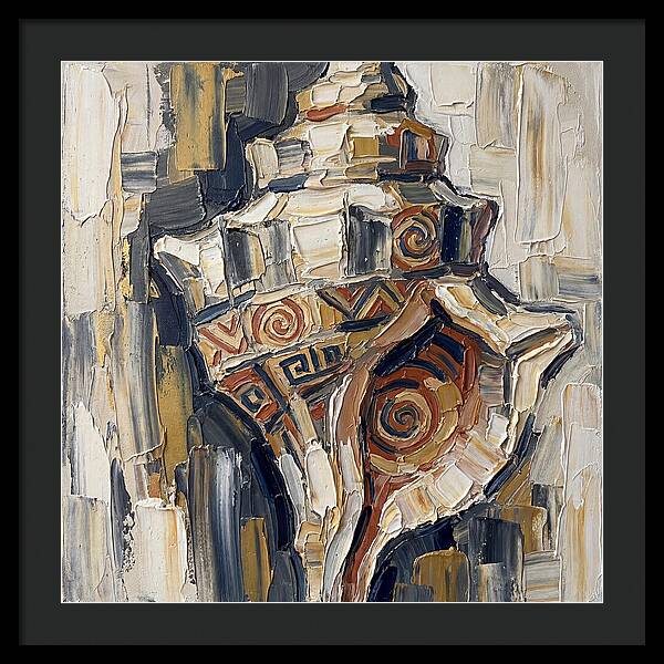 Conch Shell In Palette Knife Style