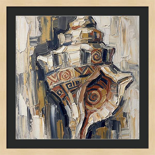 Conch Shell In Palette Knife Style