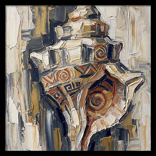 Conch Shell In Palette Knife Style