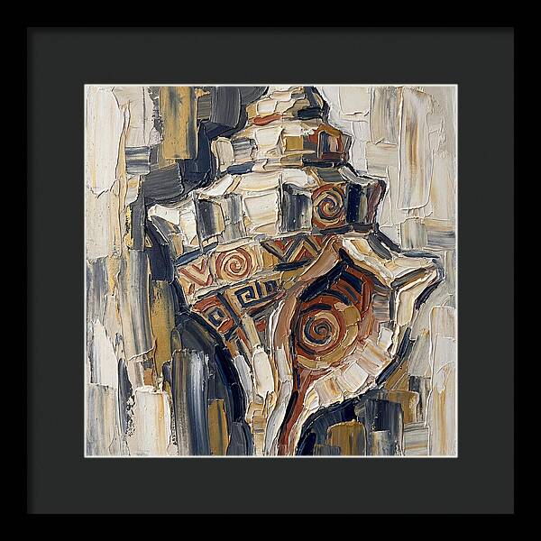 Conch Shell In Palette Knife Style
