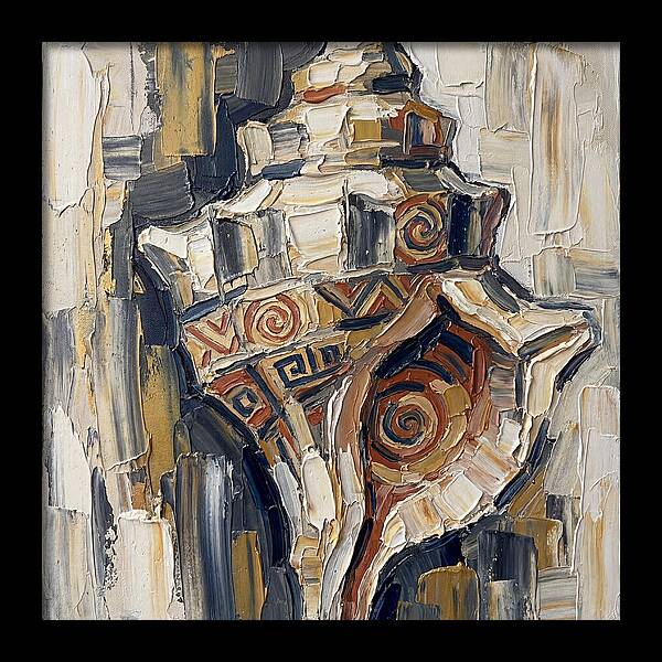 Conch Shell In Palette Knife Style