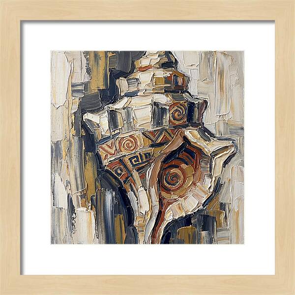 Conch Shell In Palette Knife Style
