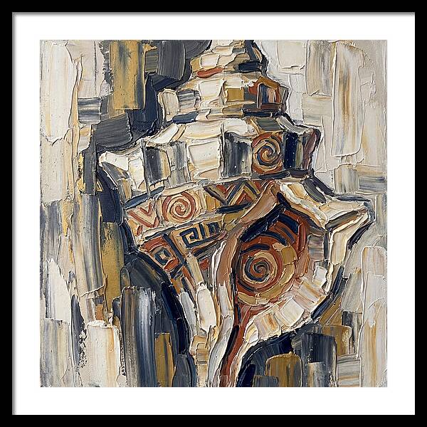 Conch Shell In Palette Knife Style