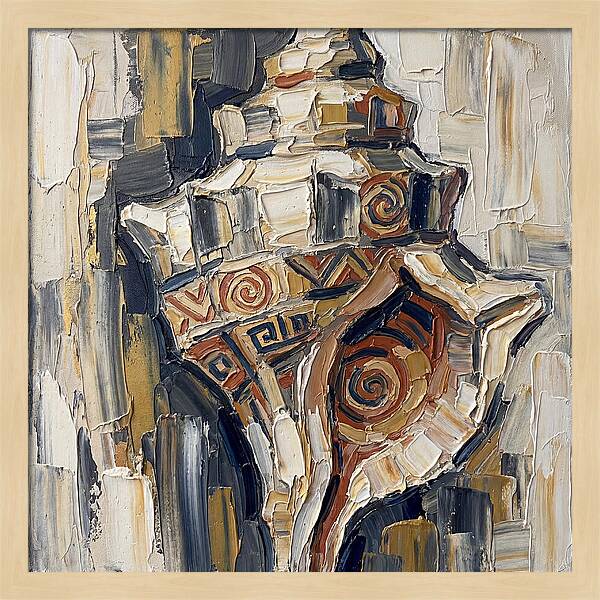 Conch Shell In Palette Knife Style