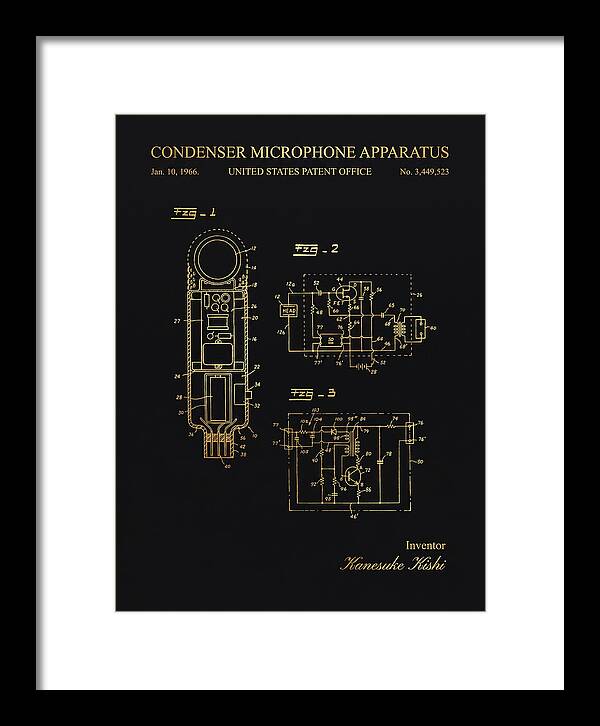 Condenser Microphone Apparatus Gold Patent Us3449523a