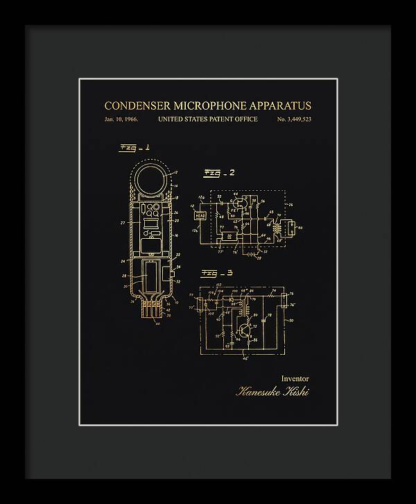 Condenser Microphone Apparatus Gold Patent Us3449523a