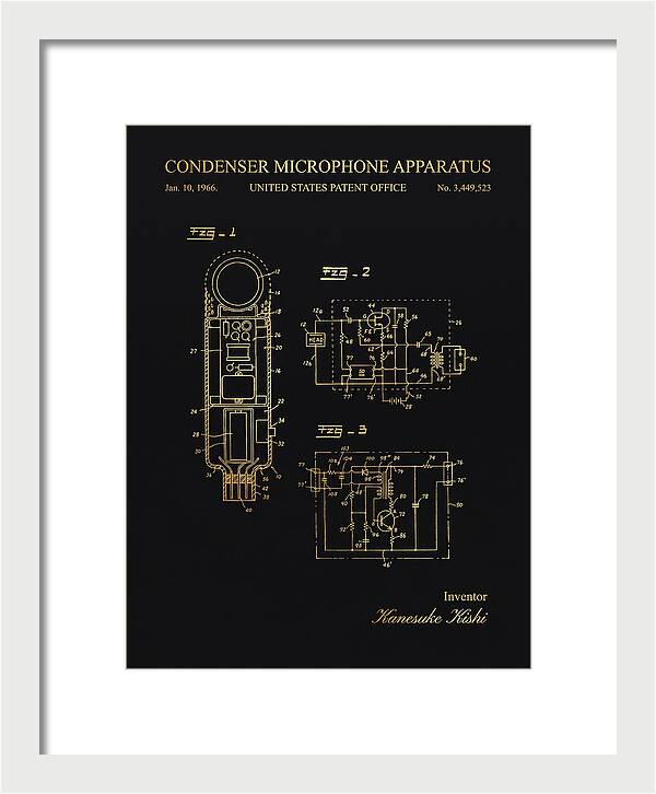 Condenser Microphone Apparatus Gold Patent Us3449523a