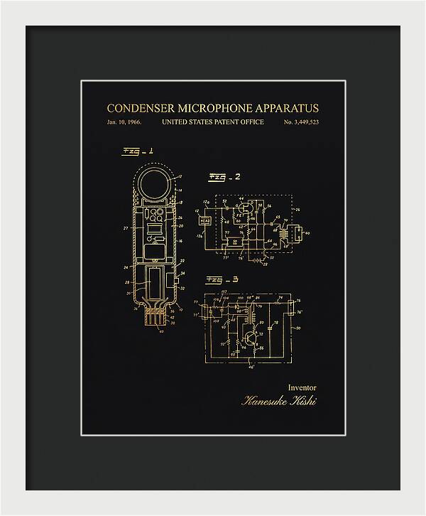 Condenser Microphone Apparatus Gold Patent Us3449523a