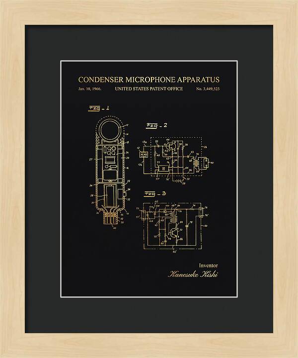 Condenser Microphone Apparatus Gold Patent Us3449523a