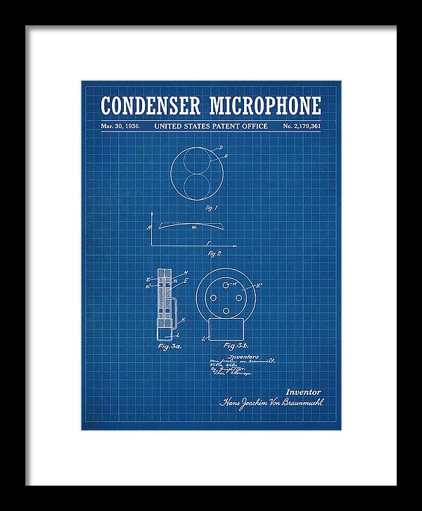 Condenser Microphone Blueprint Patent Us2179361a