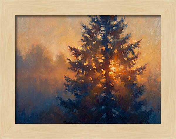 Conifer Tree At Dusk