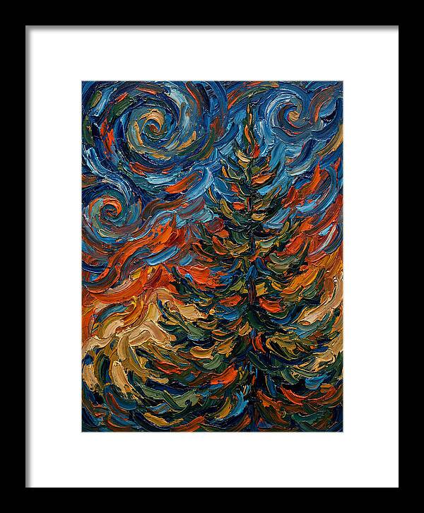 Conifer Tree In Expressionist Style