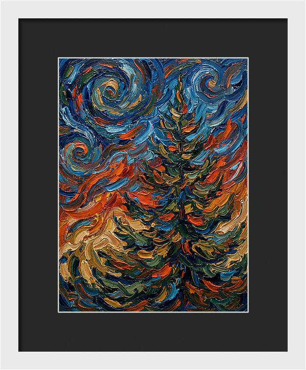 Conifer Tree In Expressionist Style