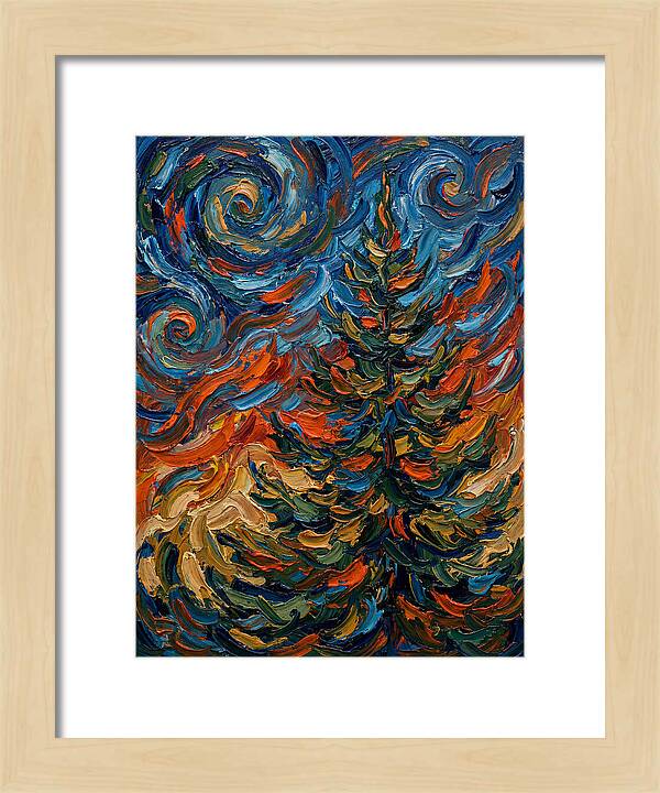 Conifer Tree In Expressionist Style