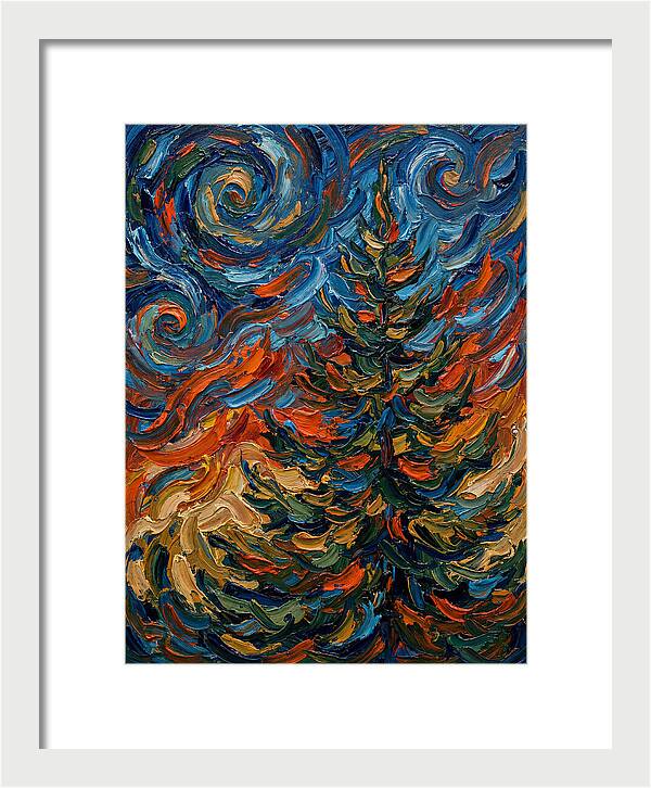 Conifer Tree In Expressionist Style