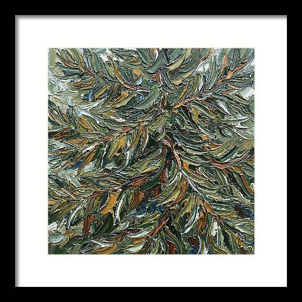 Conifer Tree In Palette Knife Style