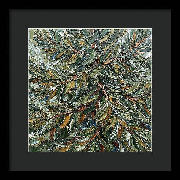 Conifer Tree In Palette Knife Style